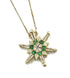 14K Gold Diamond & Emerald Star Of Bethlehem Opening Magnetic Necklace